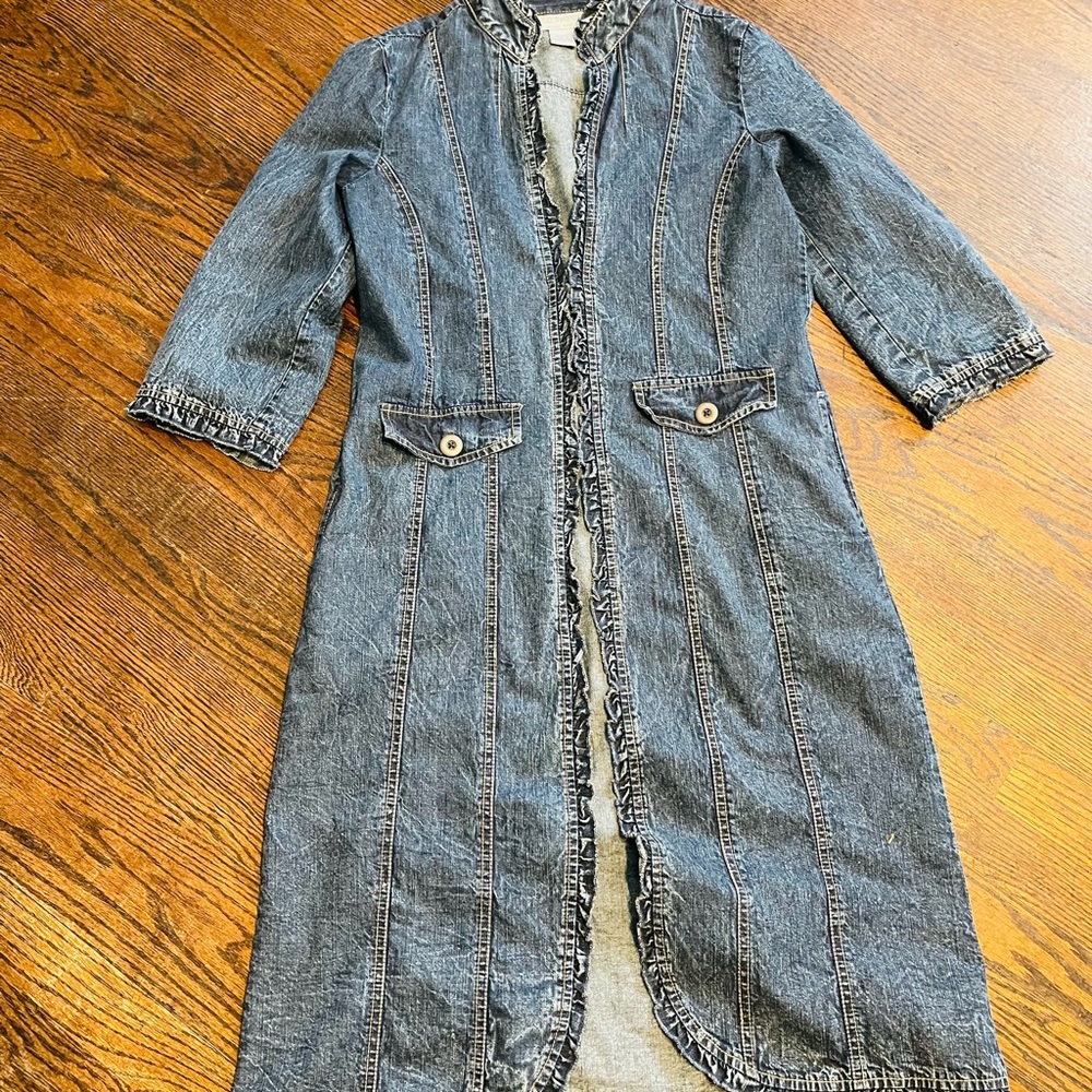 Blue bayouWomen's casual Blue Jean Jacket size S 100% cotton - Picture 13 of 16